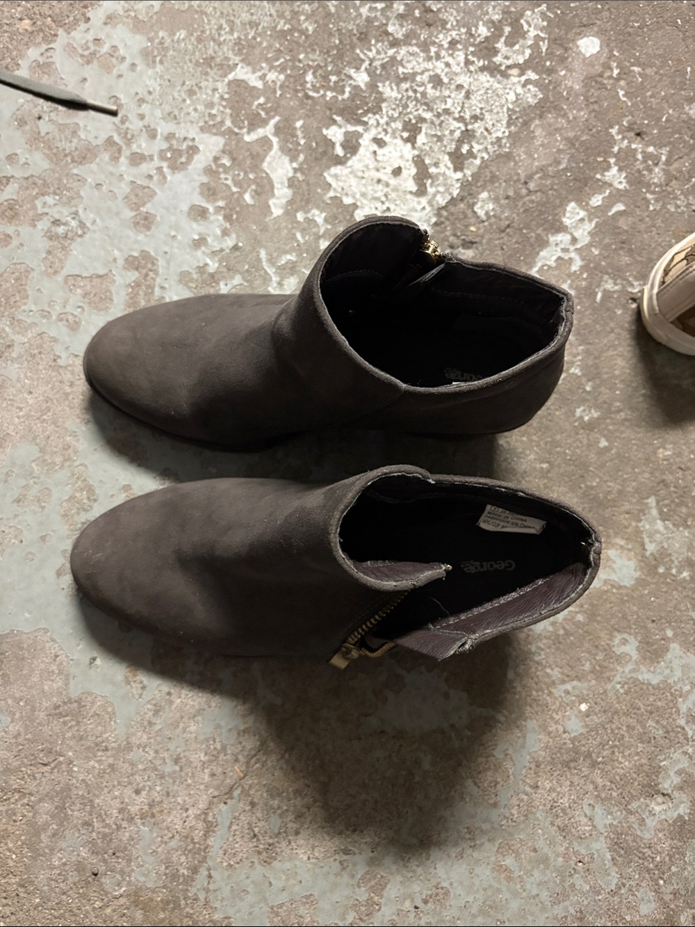 Mens Dark Brown Ankle Boots with Side Zip